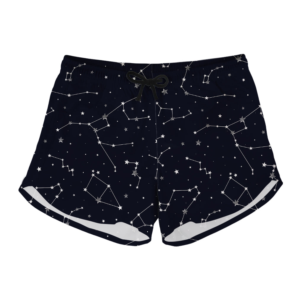 Constellation Stars Pattern Print Women's Shorts