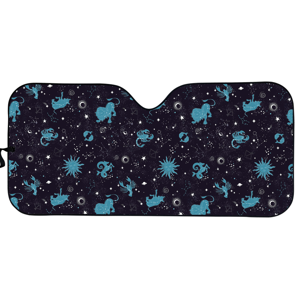 Constellation Zodiac Signs Pattern Print Car Sun Shade