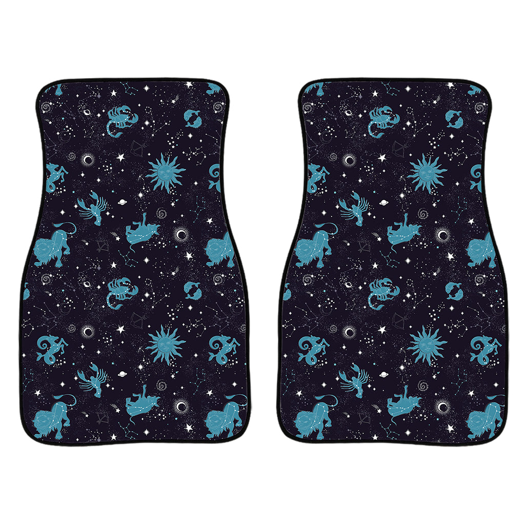 Constellation Zodiac Signs Pattern Print Front Car Floor Mats