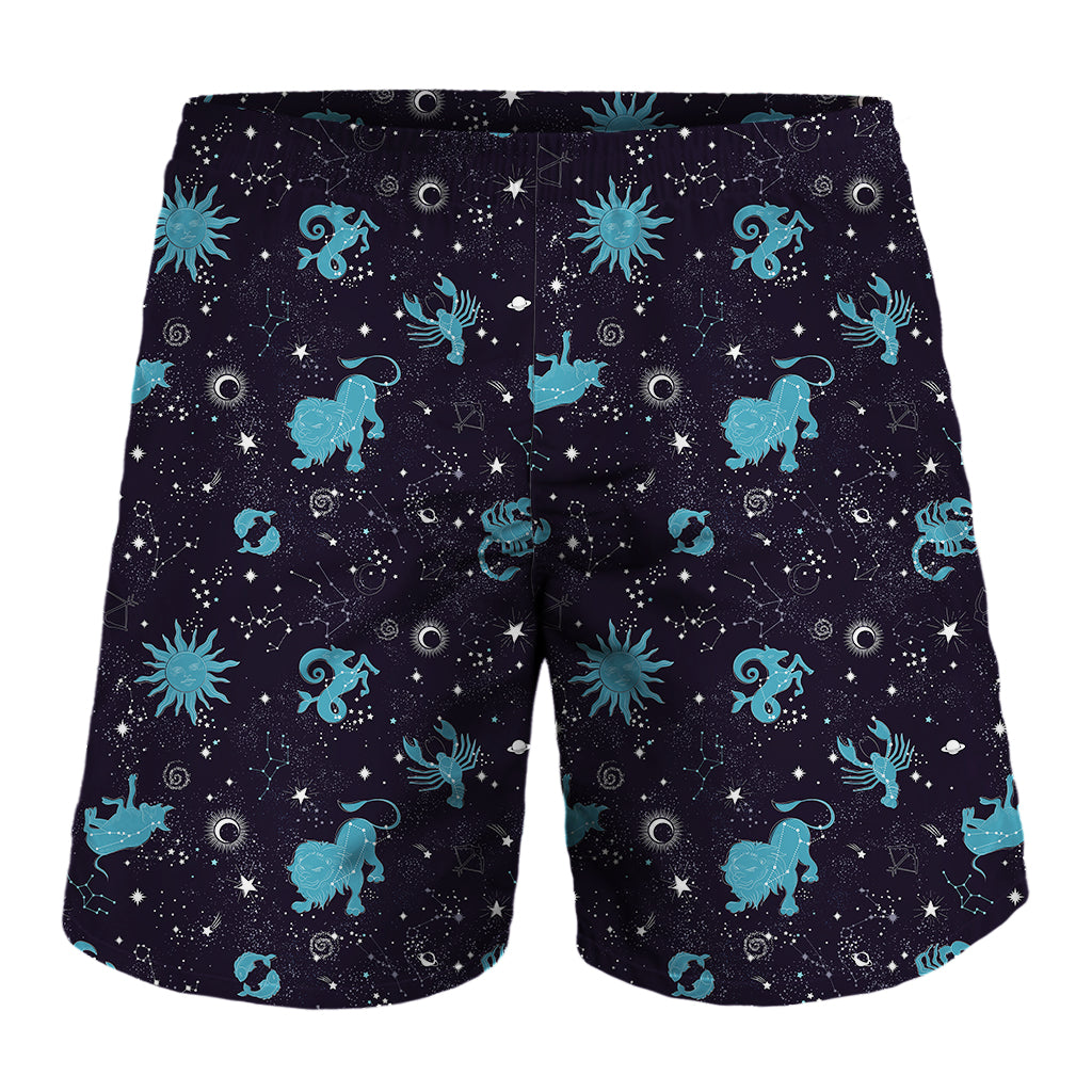 Constellation Zodiac Signs Pattern Print Men's Shorts