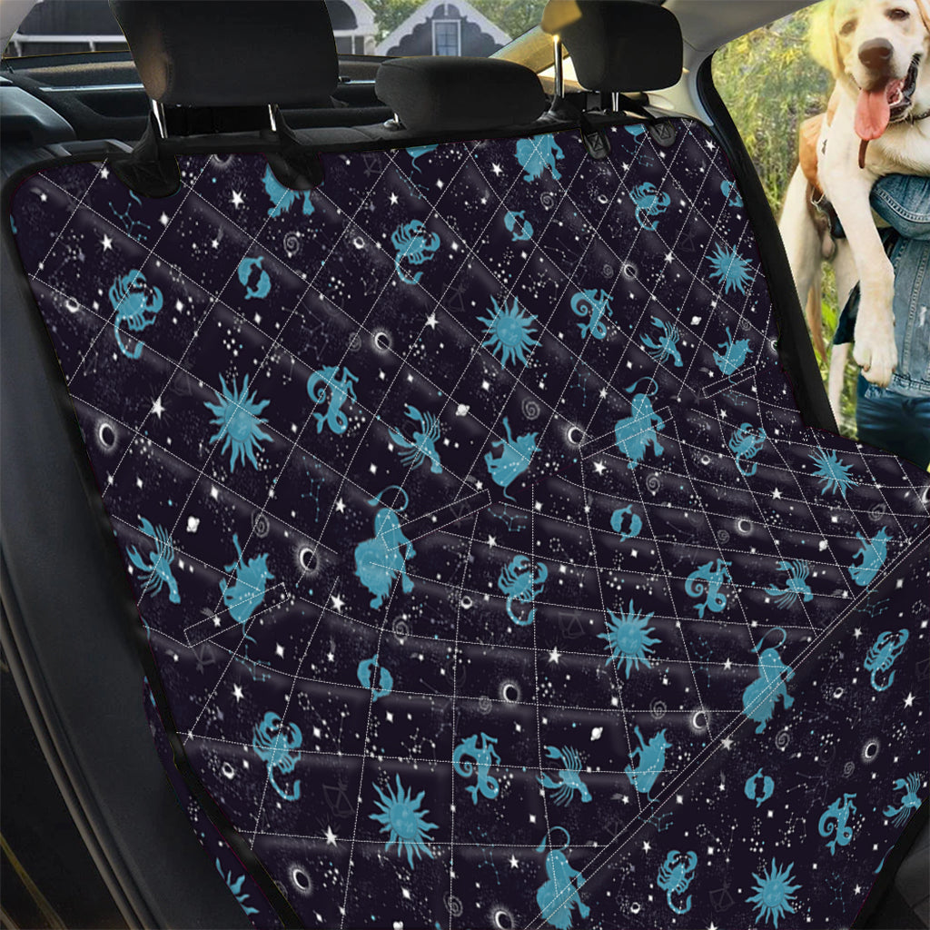 Constellation Zodiac Signs Pattern Print Pet Car Back Seat Cover