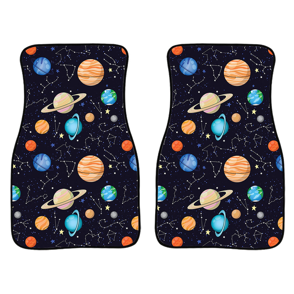 Constellations And Planets Pattern Print Front Car Floor Mats