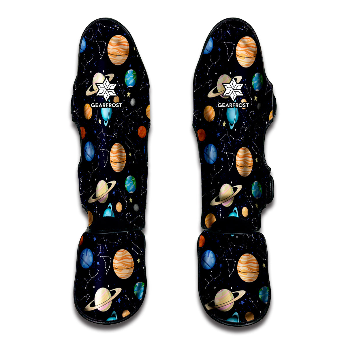 Constellations And Planets Pattern Print Muay Thai Shin Guards