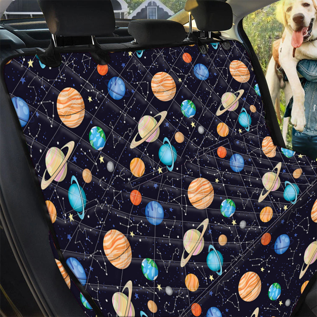 Constellations And Planets Pattern Print Pet Car Back Seat Cover