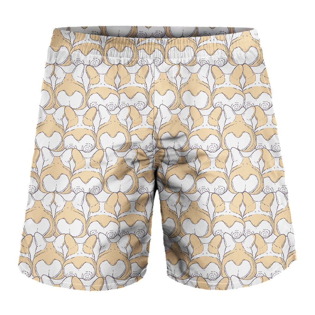 Corgi Butt Pattern Print Men's Shorts