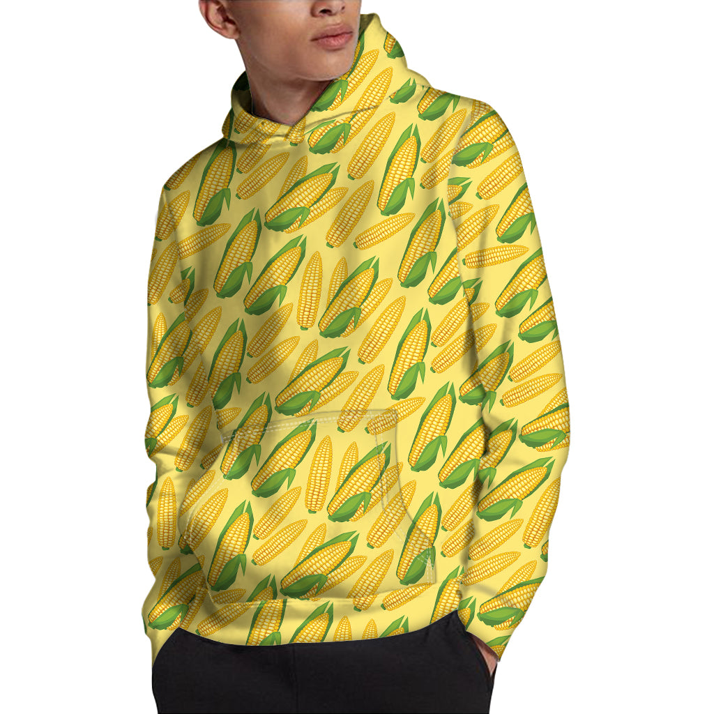 Corn Cob Pattern Print Pullover Hoodie