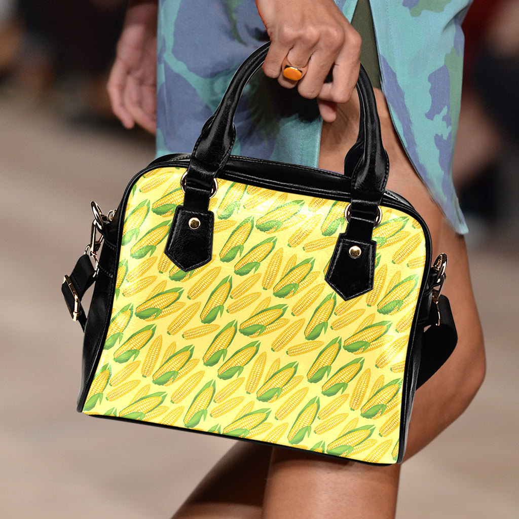 Corn Cob Pattern Print Shoulder Handbag