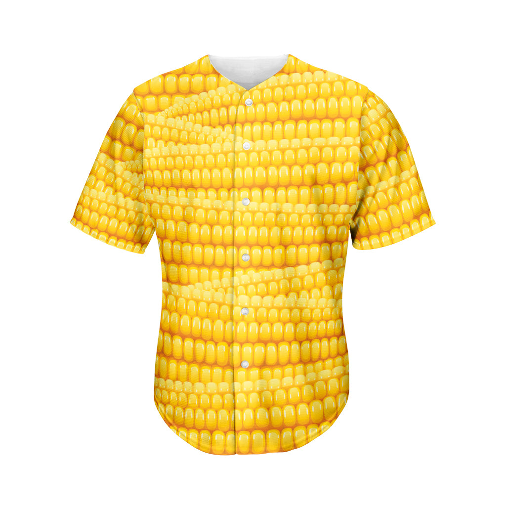 Corn Pattern Print Men's Baseball Jersey