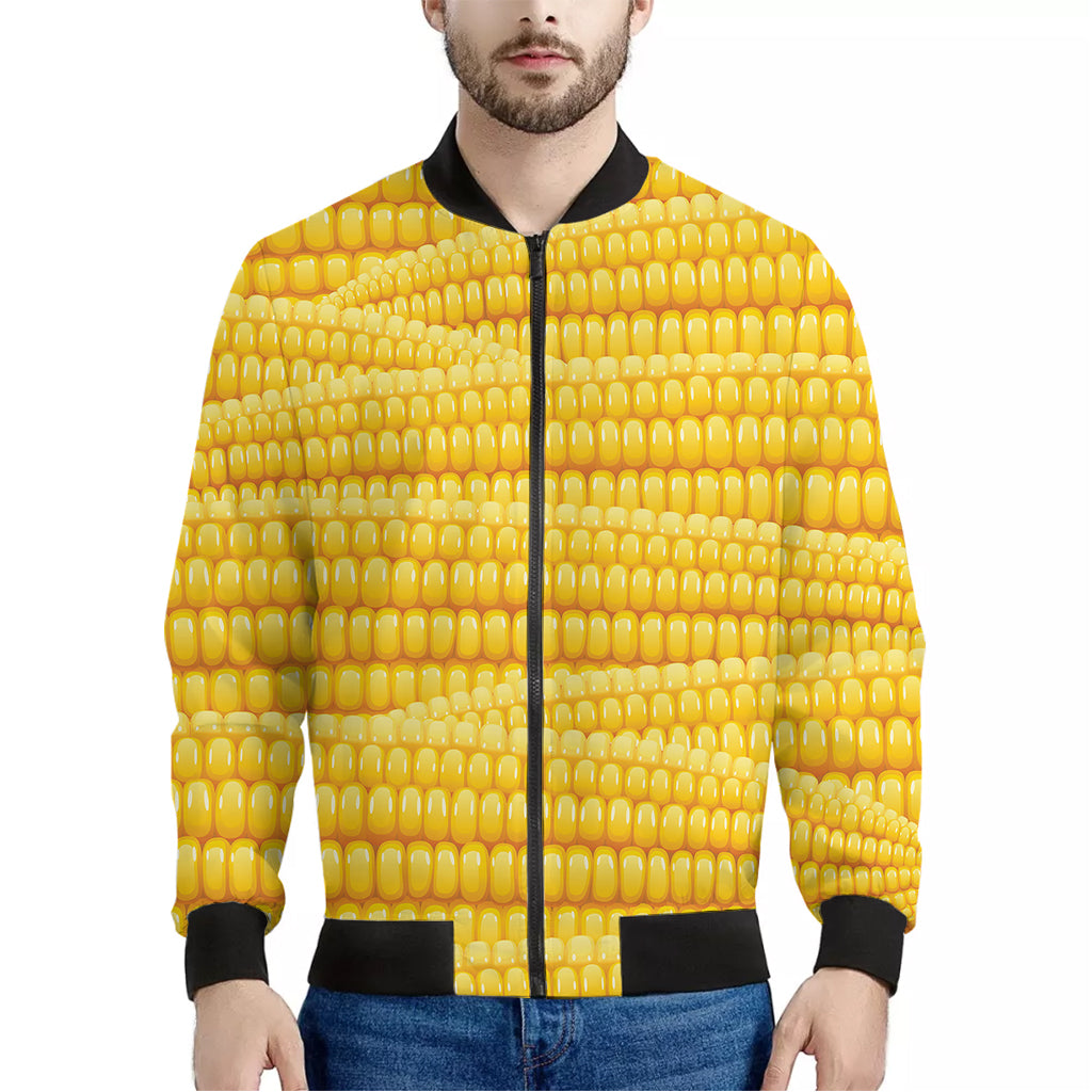 Corn Pattern Print Men's Bomber Jacket