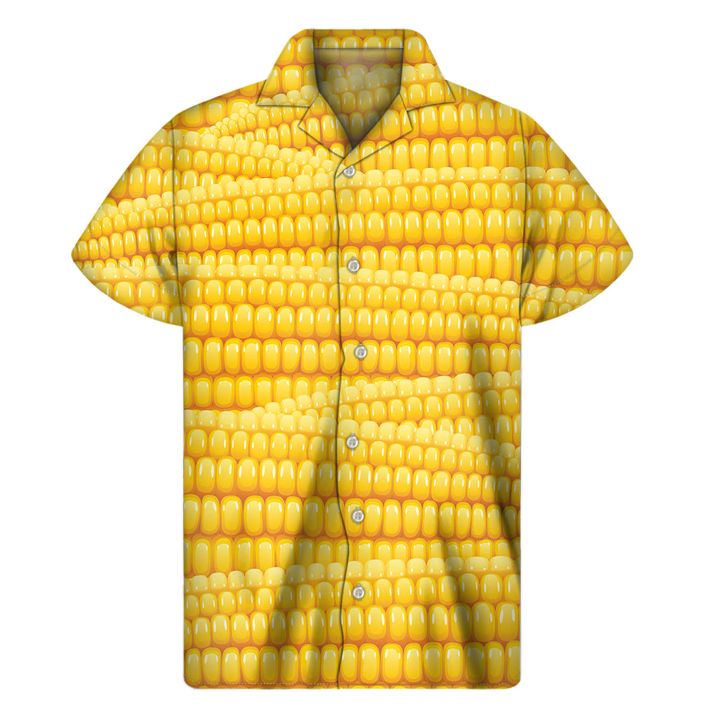 Corn Pattern Print Men's Short Sleeve Shirt