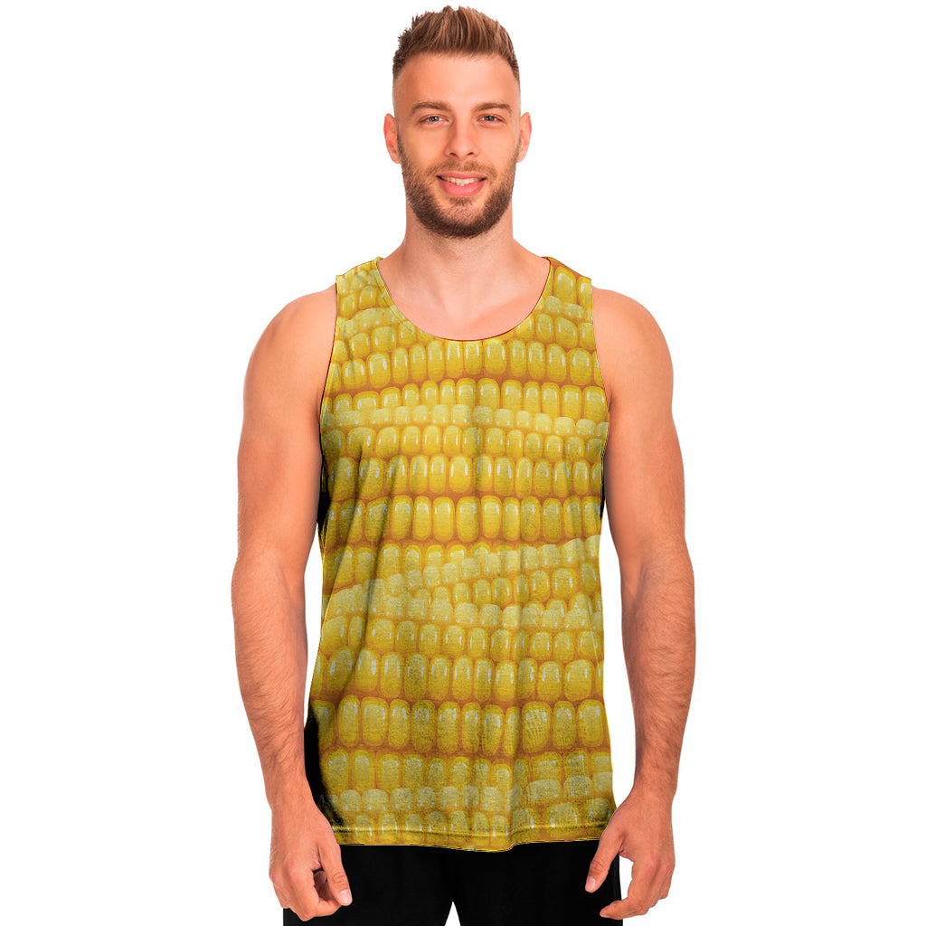 Corn Pattern Print Men's Tank Top