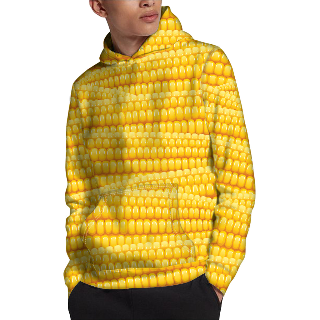 Corn Pattern Print Pullover Hoodie