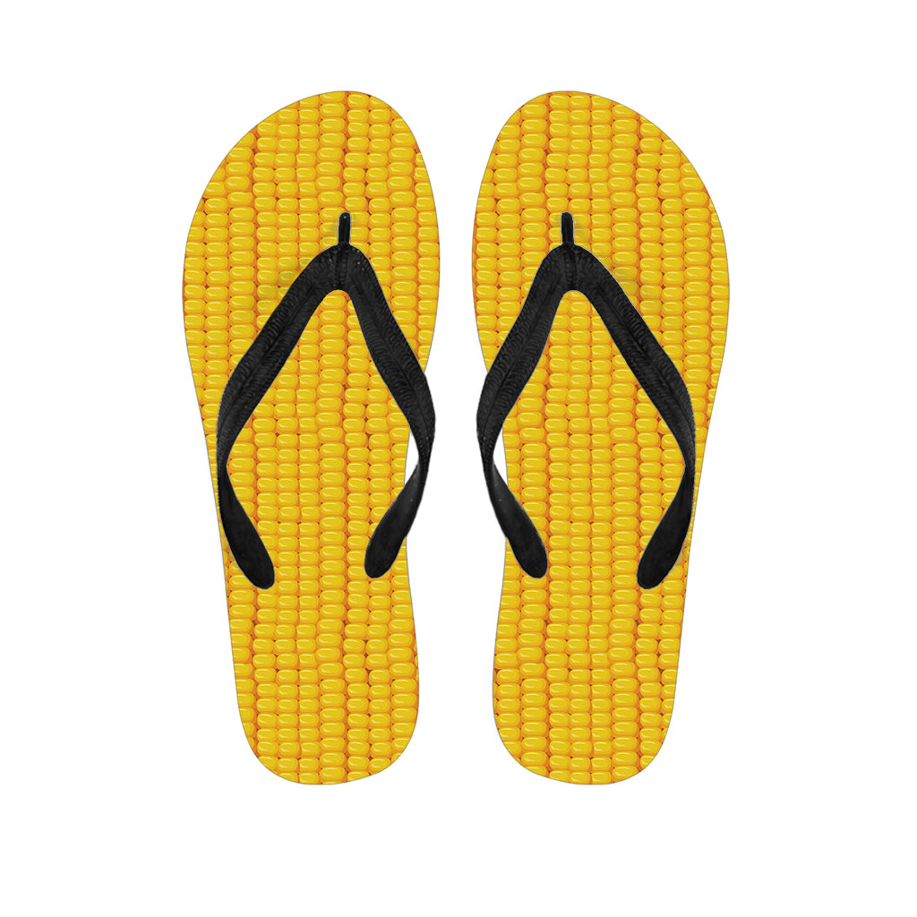 Corn Texture Print Flip Flops