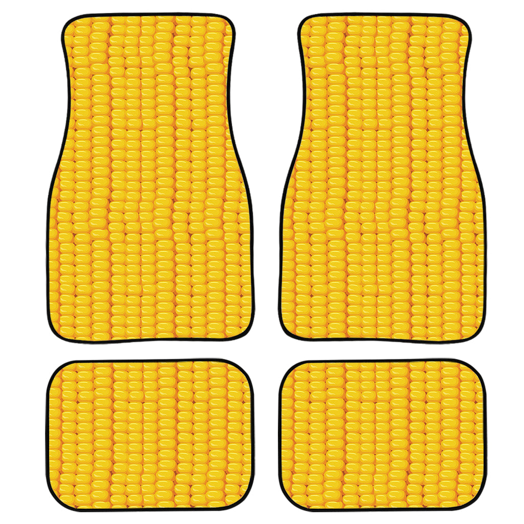 Corn Texture Print Front and Back Car Floor Mats