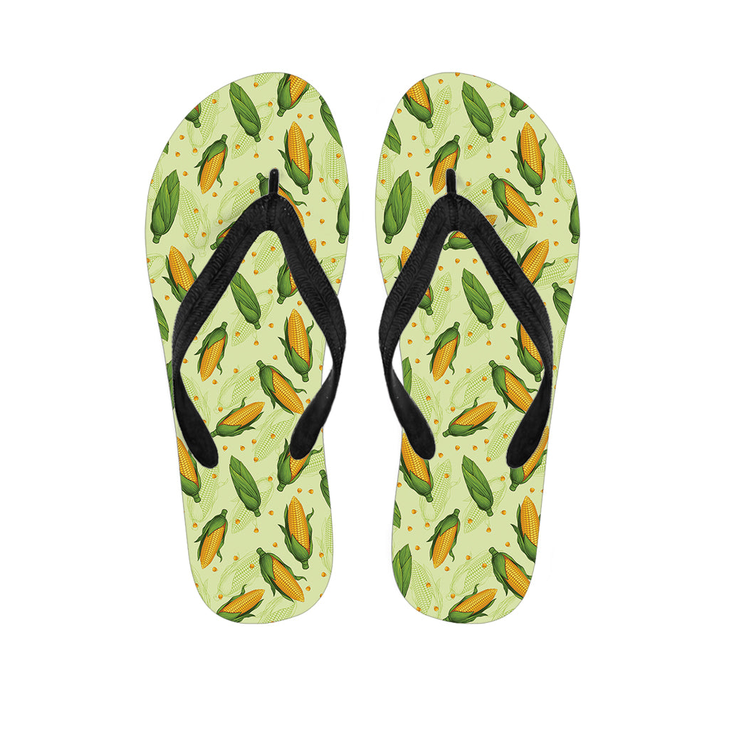 Corncob Pattern Print Flip Flops