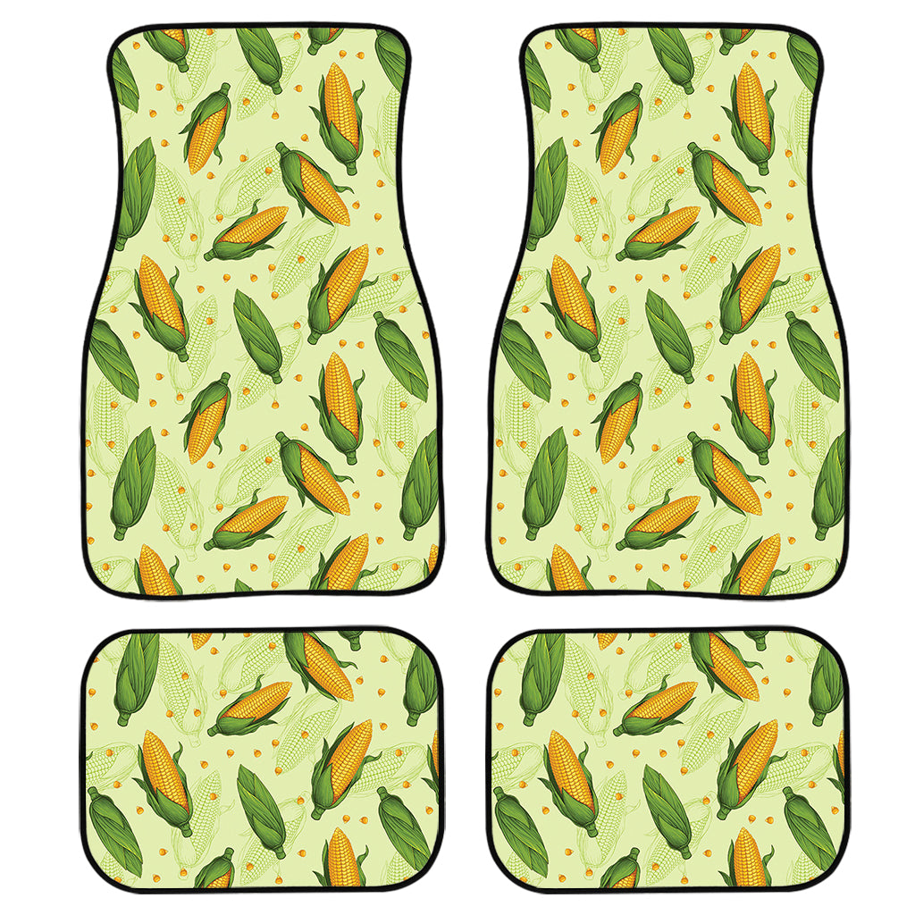 Corncob Pattern Print Front and Back Car Floor Mats