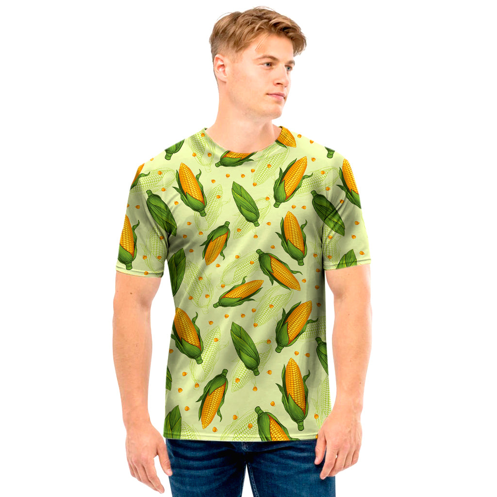 Corncob Pattern Print Men's T-Shirt