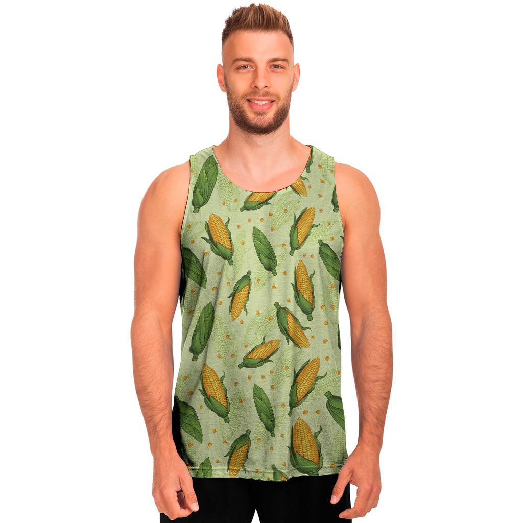 Corncob Pattern Print Men's Tank Top