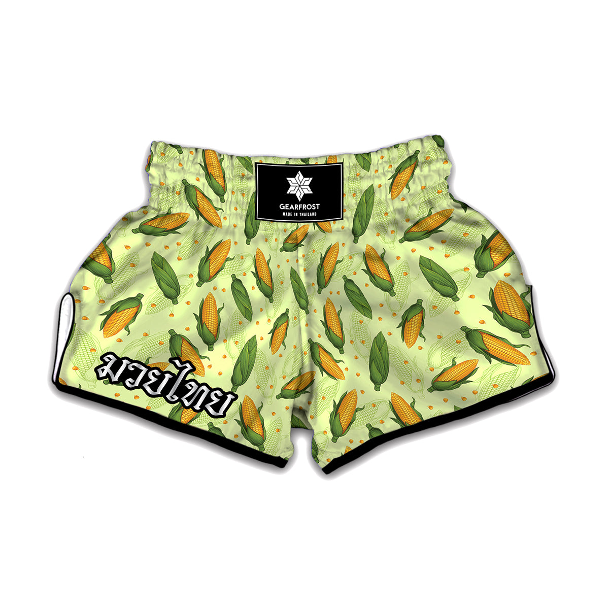 Corncob Pattern Print Muay Thai Boxing Shorts