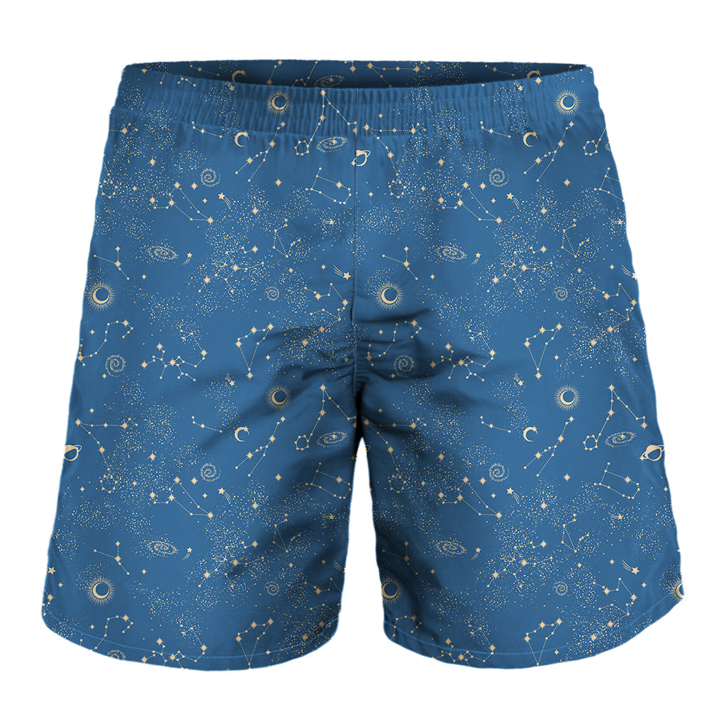 Cosmic Constellation Pattern Print Men's Shorts