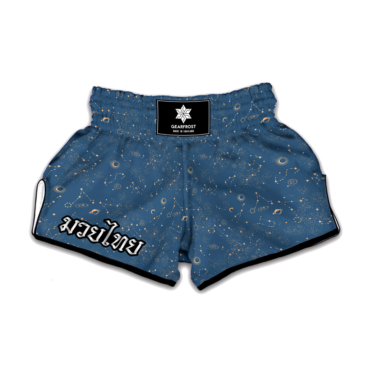 Cosmic Constellation Pattern Print Muay Thai Boxing Shorts