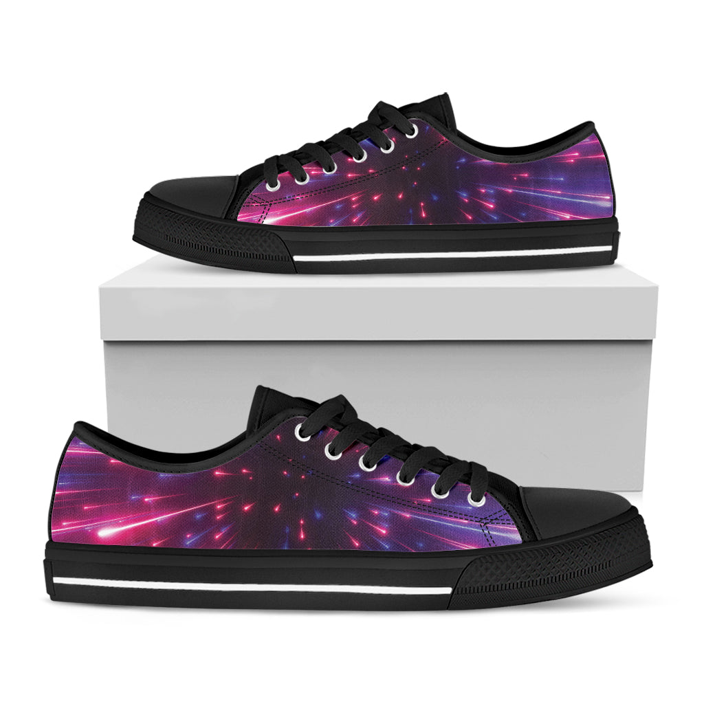 Cosmic Hyperspace Print Black Low Top Shoes