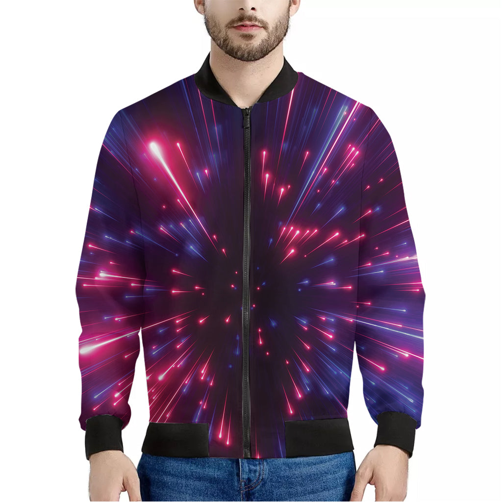 Cosmic Hyperspace Print Men's Bomber Jacket