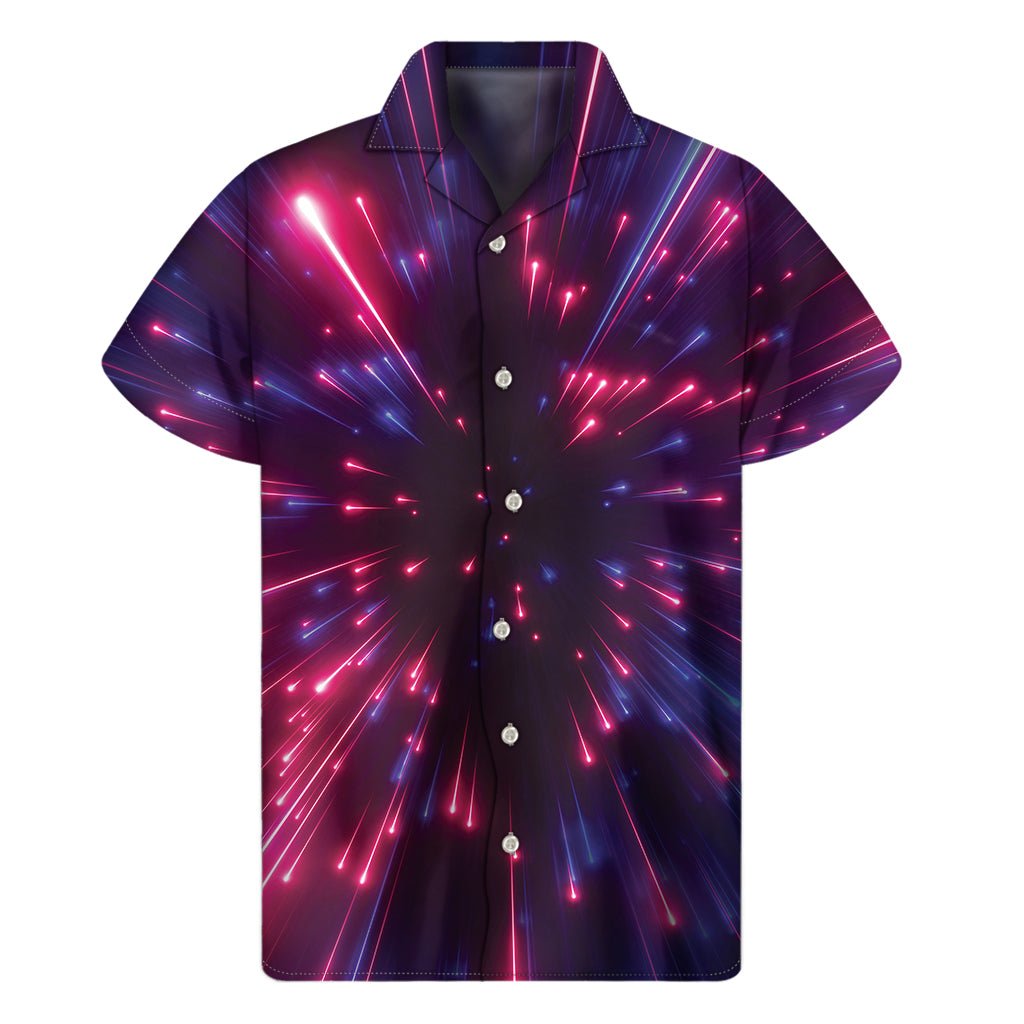 Cosmic Hyperspace Print Men's Short Sleeve Shirt