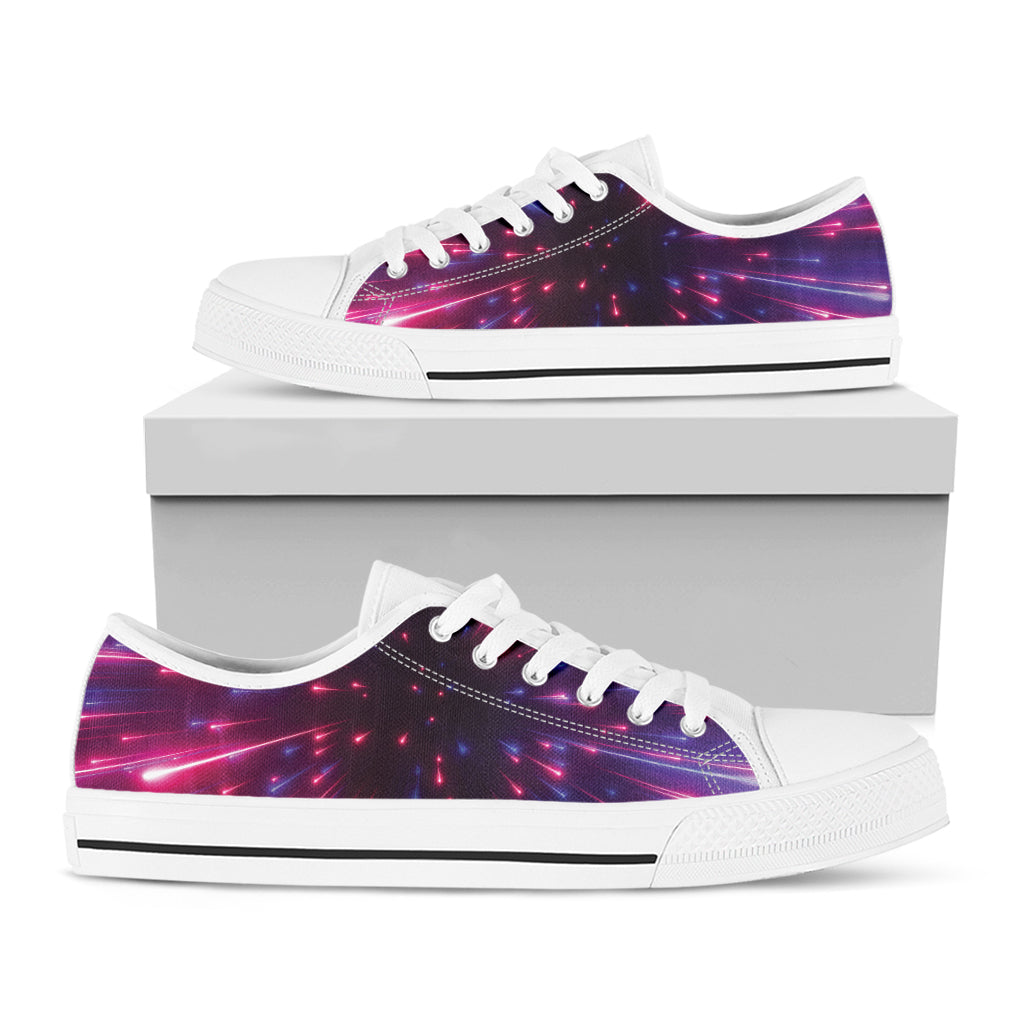 Cosmic Hyperspace Print White Low Top Shoes