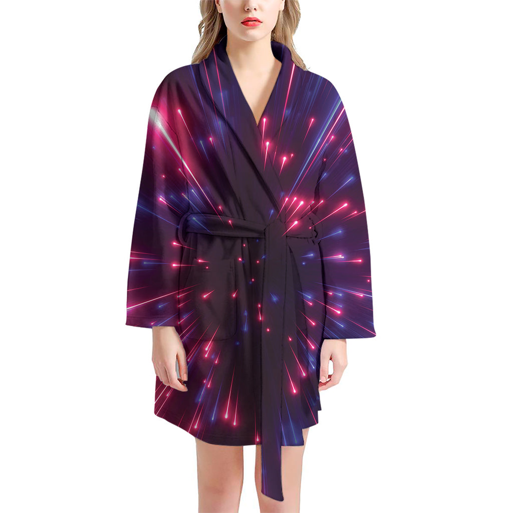 Cosmic Hyperspace Print Women's Bathrobe