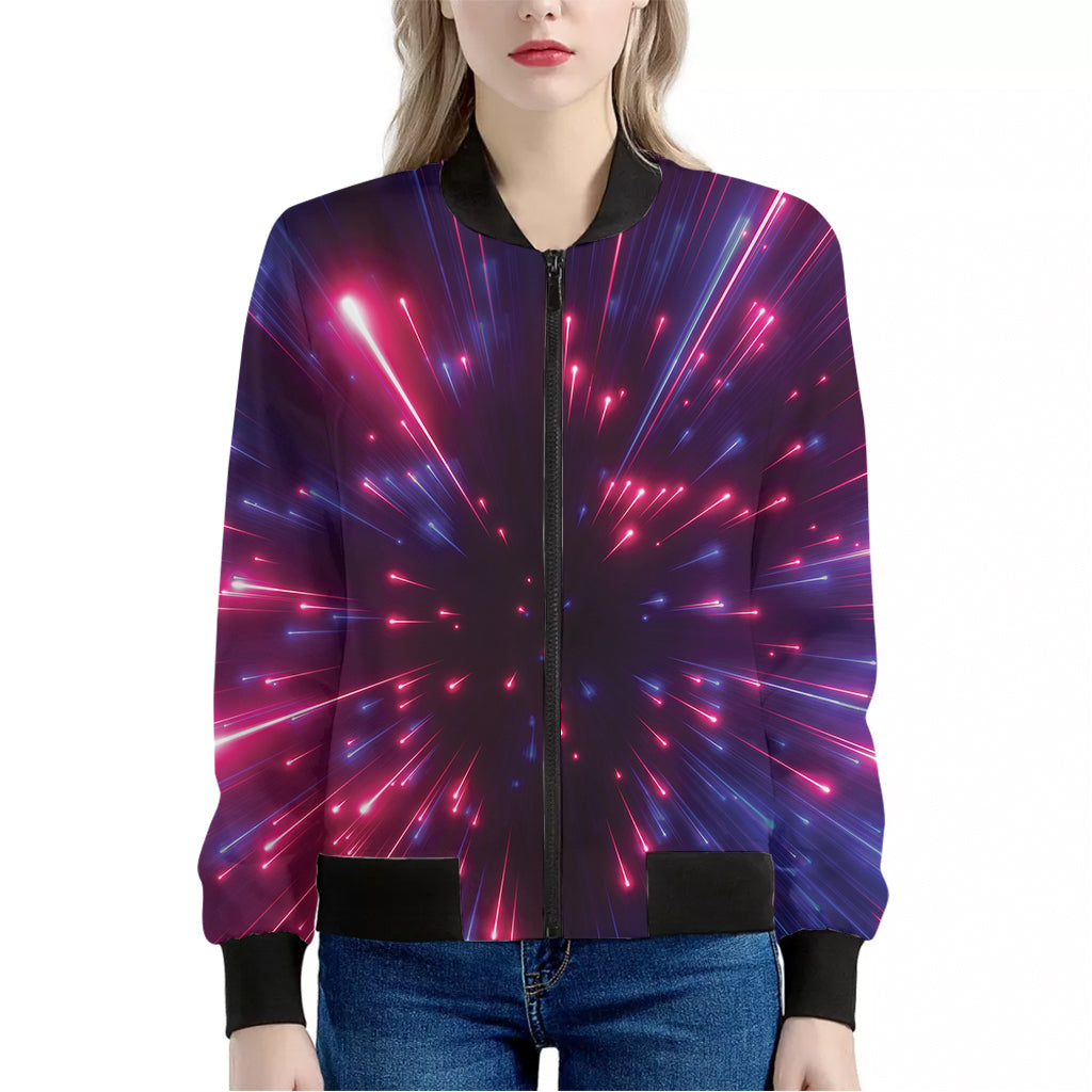 Cosmic Hyperspace Print Women's Bomber Jacket