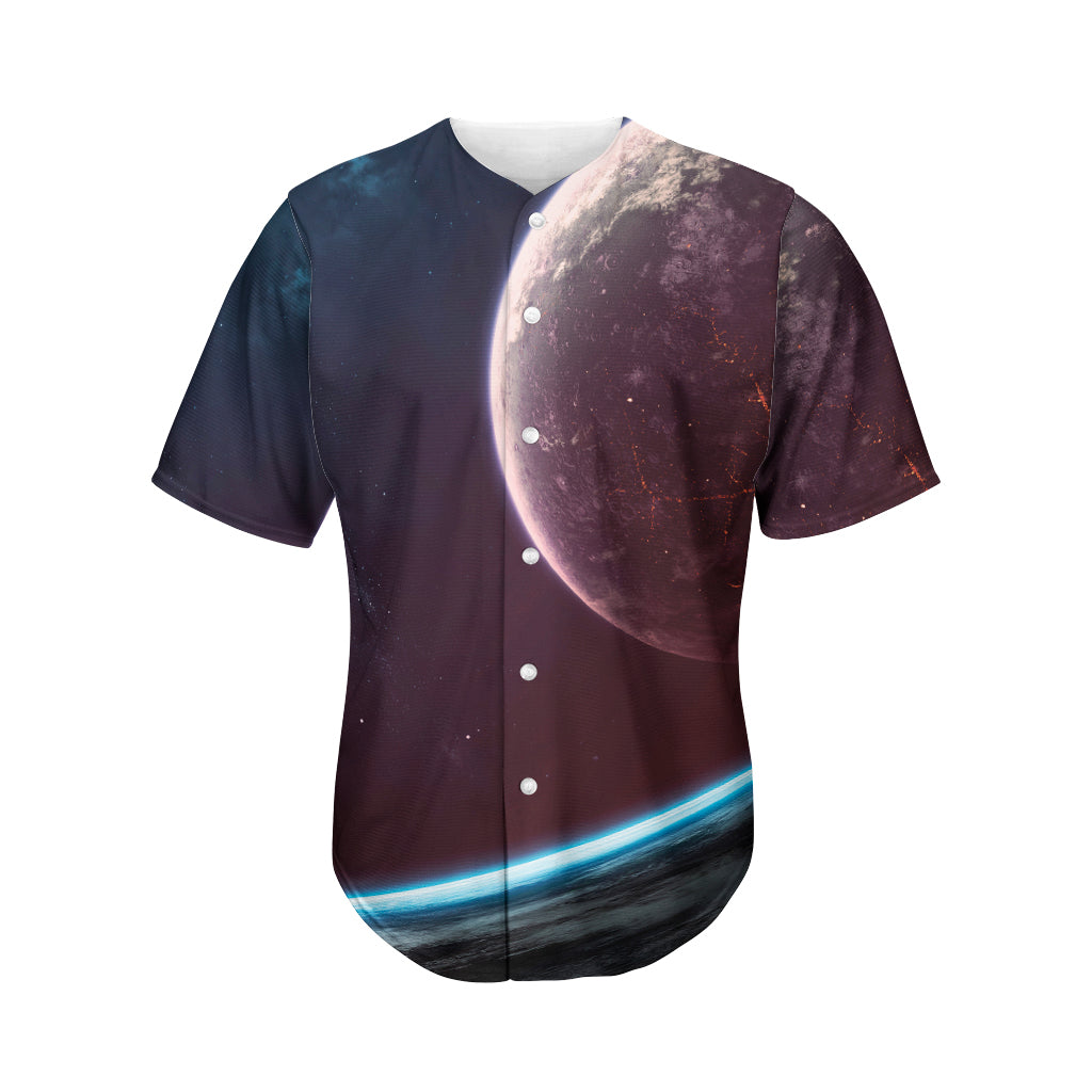 Cosmic Space Print Men's Baseball Jersey