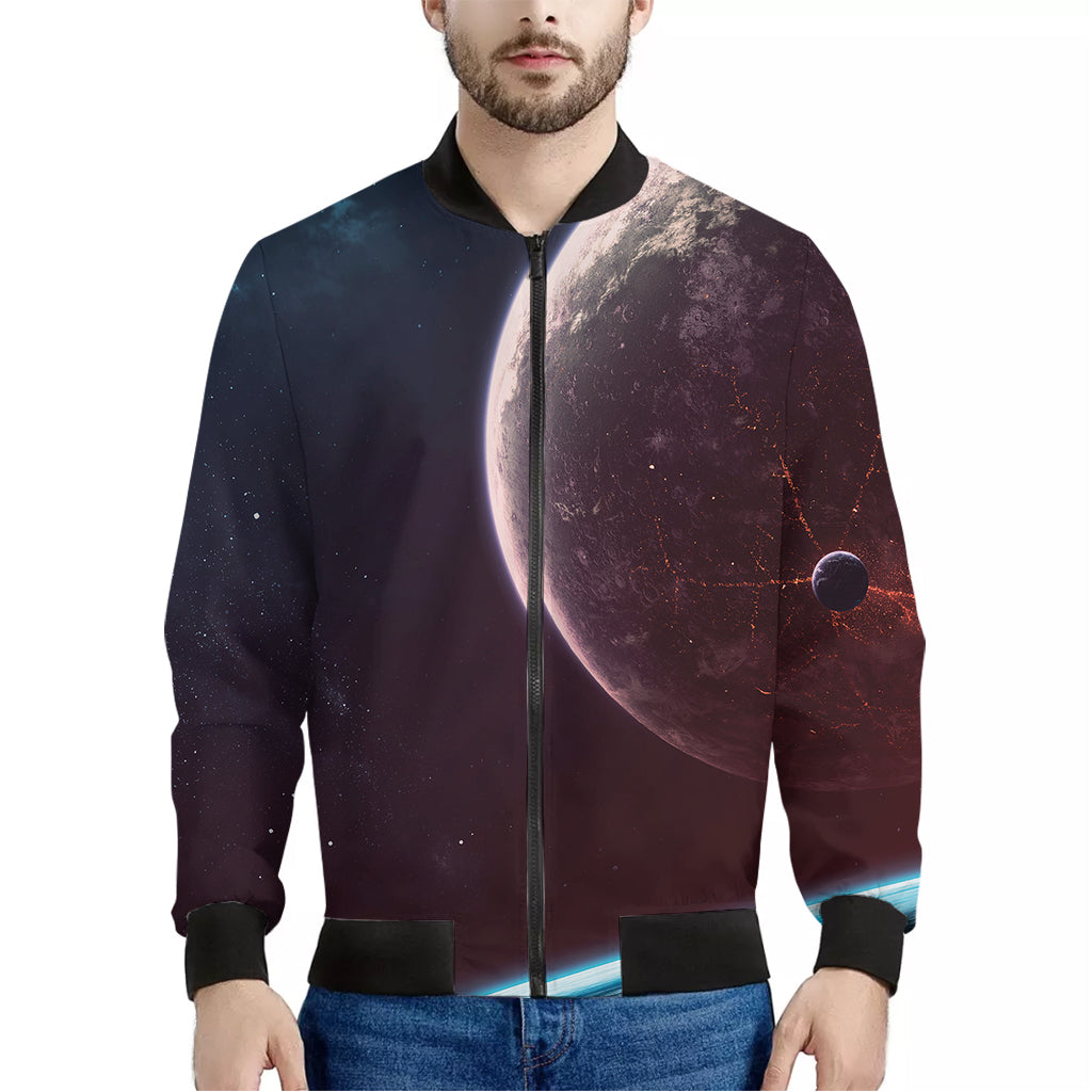 Cosmic Space Print Men's Bomber Jacket