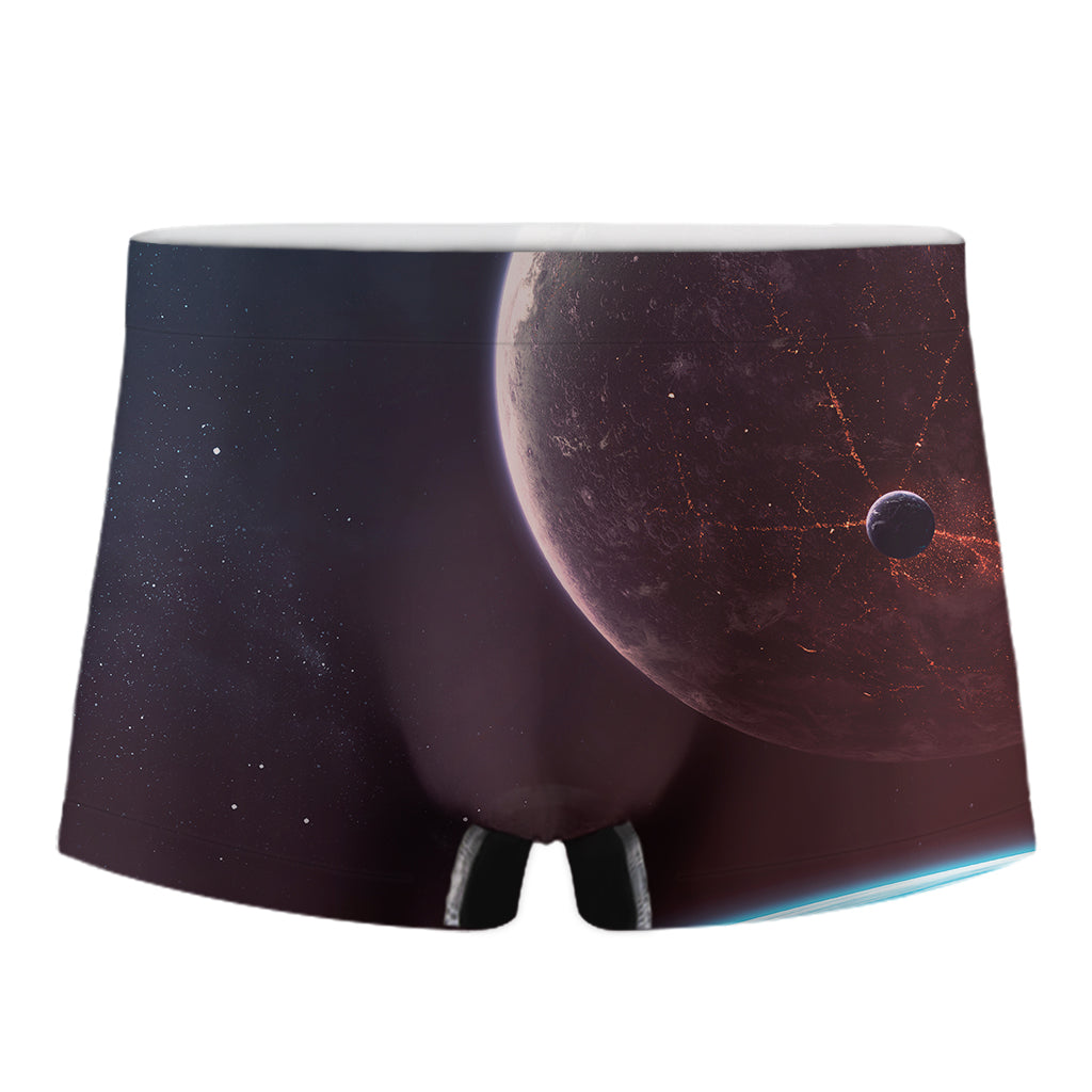 Cosmic Space Print Men's Boxer Briefs