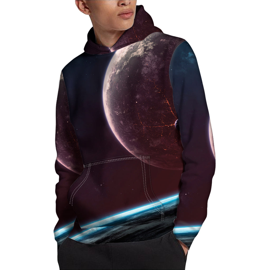 Cosmic Space Print Pullover Hoodie