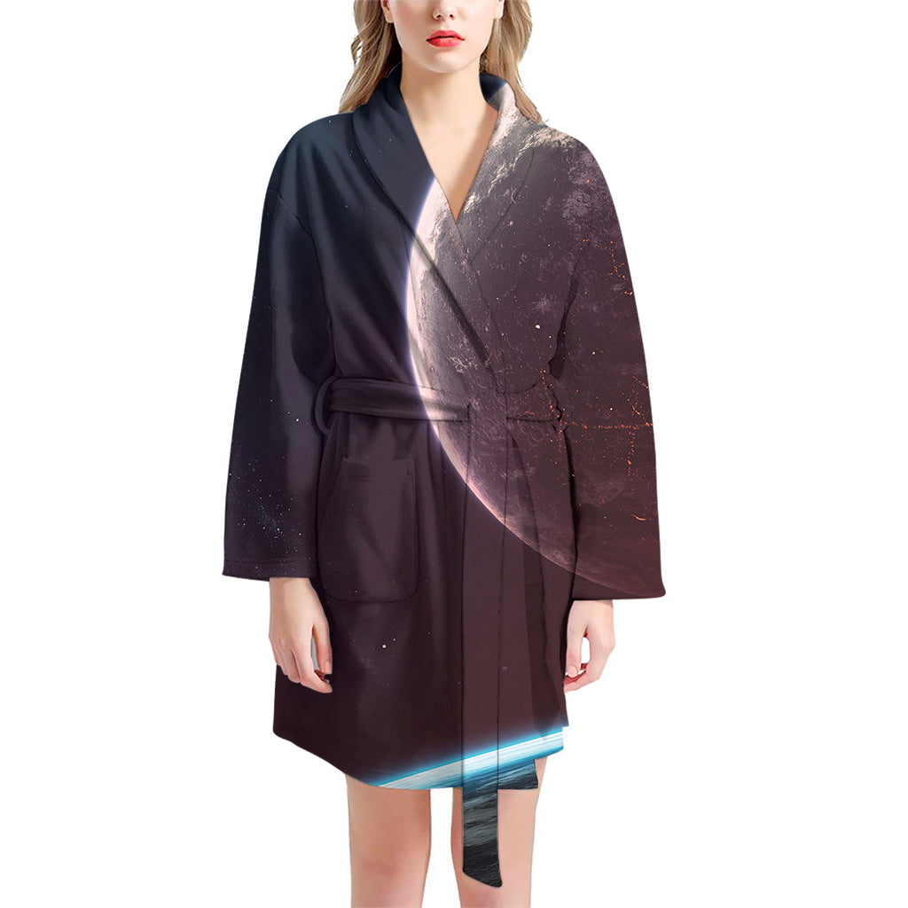 Cosmic Space Print Women's Bathrobe