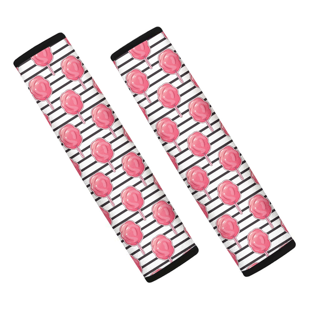 Cotton Candy Striped Pattern Print Car Seat Belt Covers