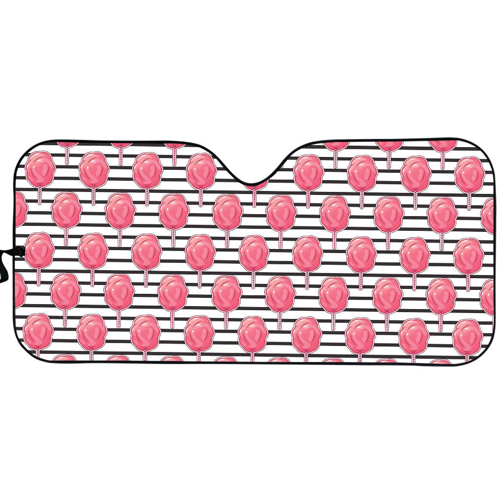 Cotton Candy Striped Pattern Print Car Sun Shade