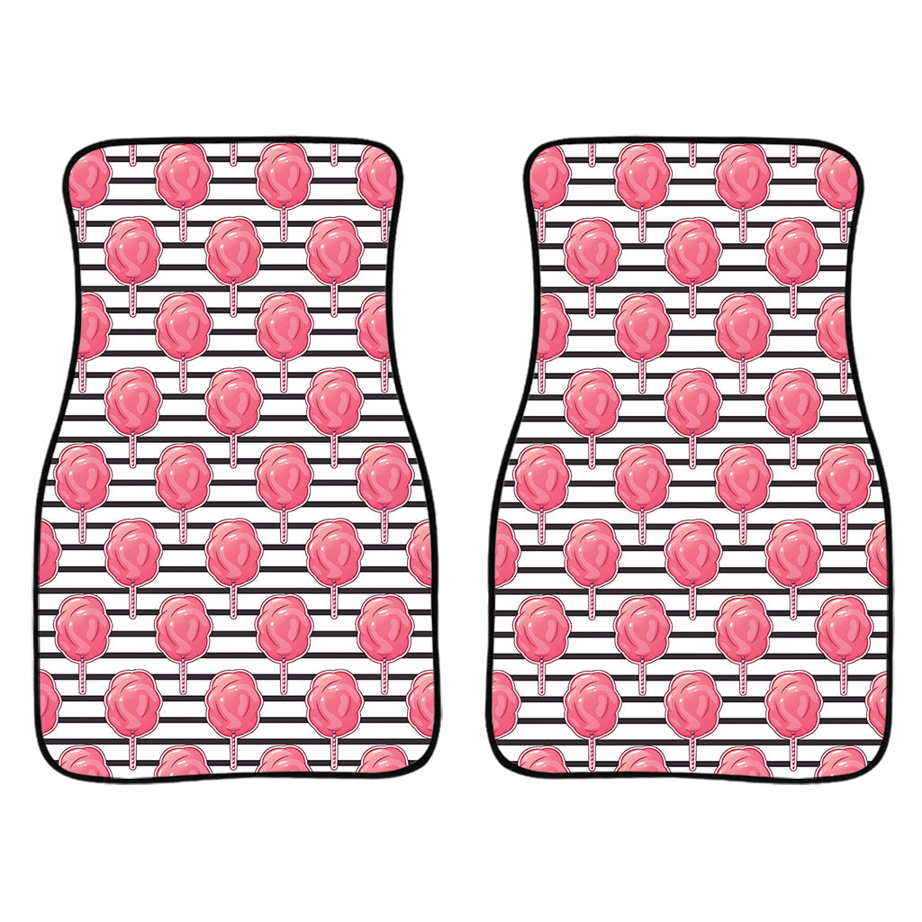 Cotton Candy Striped Pattern Print Front Car Floor Mats