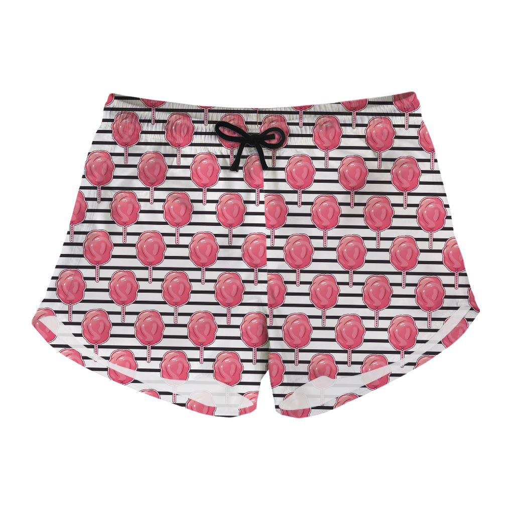 Cotton Candy Striped Pattern Print Women's Shorts