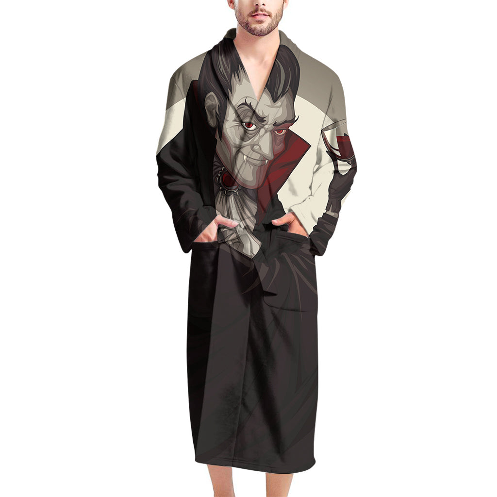 Count Dracula Print Men's Bathrobe