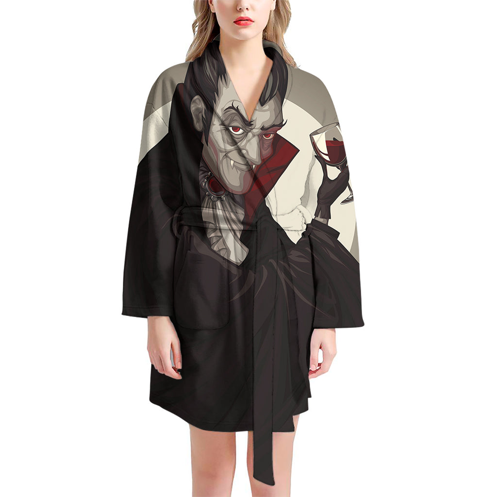 Count Dracula Print Women's Bathrobe