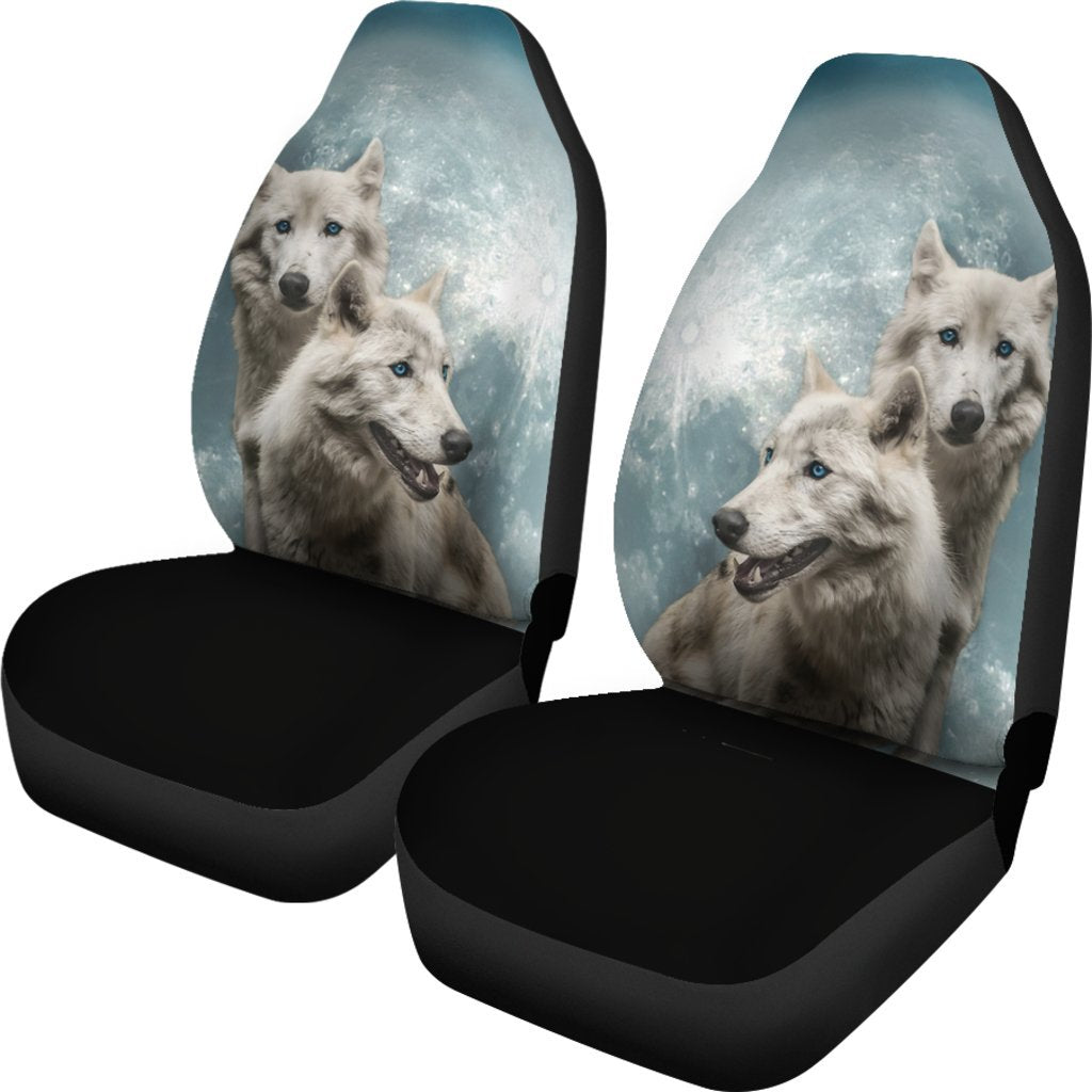 Couple Wolves Universal Fit Car Seat Covers