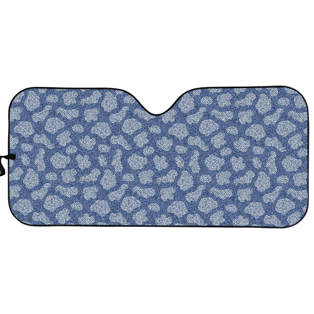 Cow Denim Jeans Pattern Print Car Sun Shade