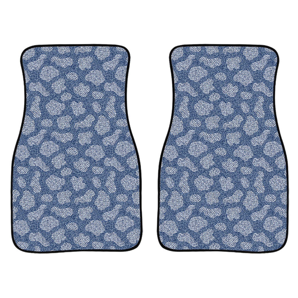 Cow Denim Jeans Pattern Print Front Car Floor Mats