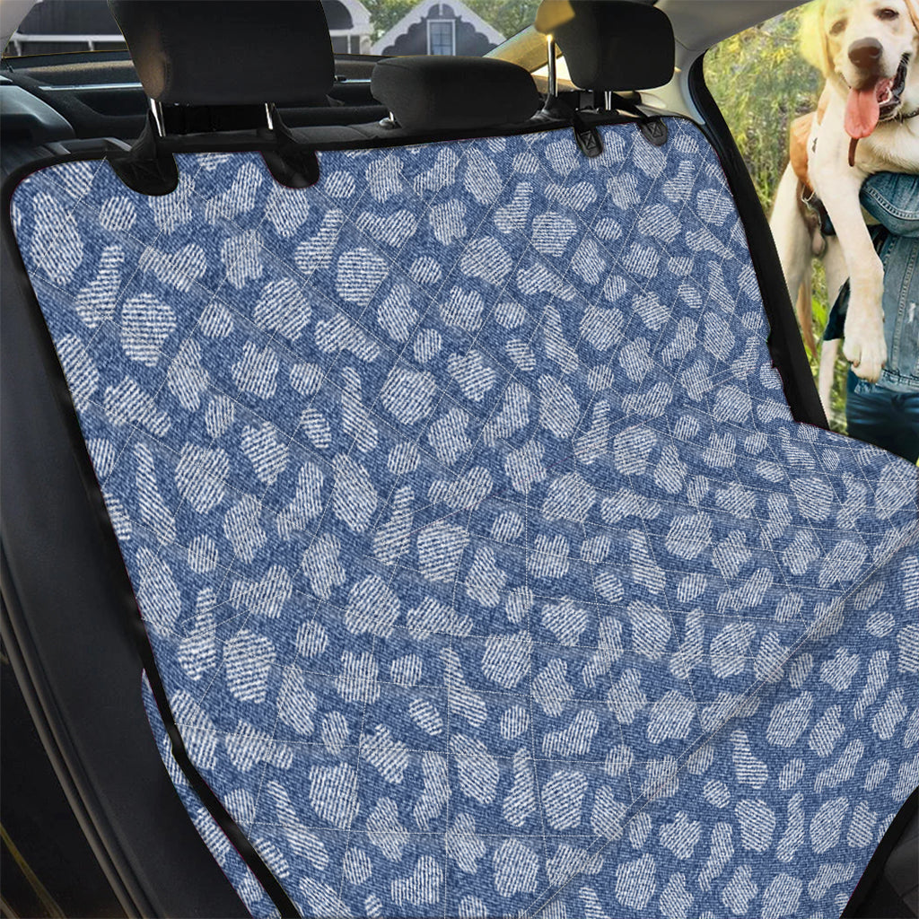 Cow Denim Jeans Pattern Print Pet Car Back Seat Cover