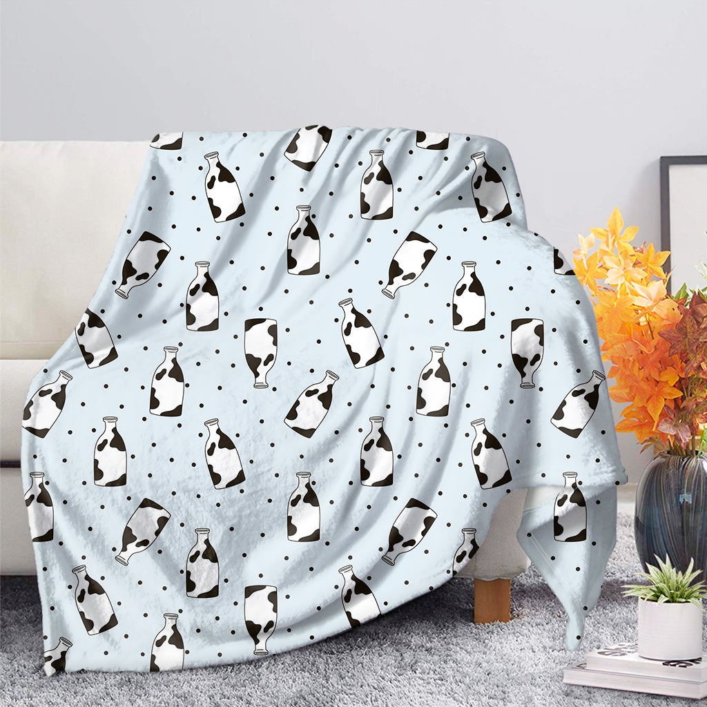 Cow Milk Bottle Pattern Print Blanket