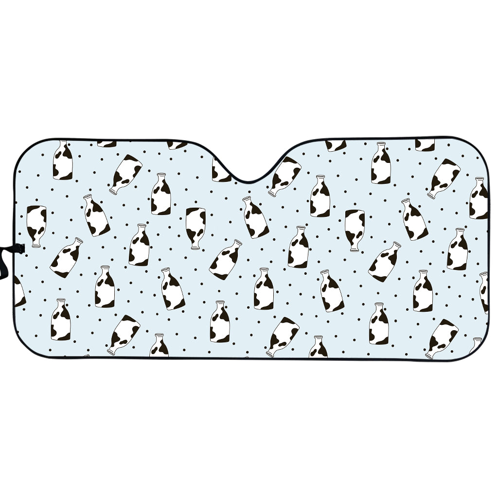 Cow Milk Bottle Pattern Print Car Sun Shade