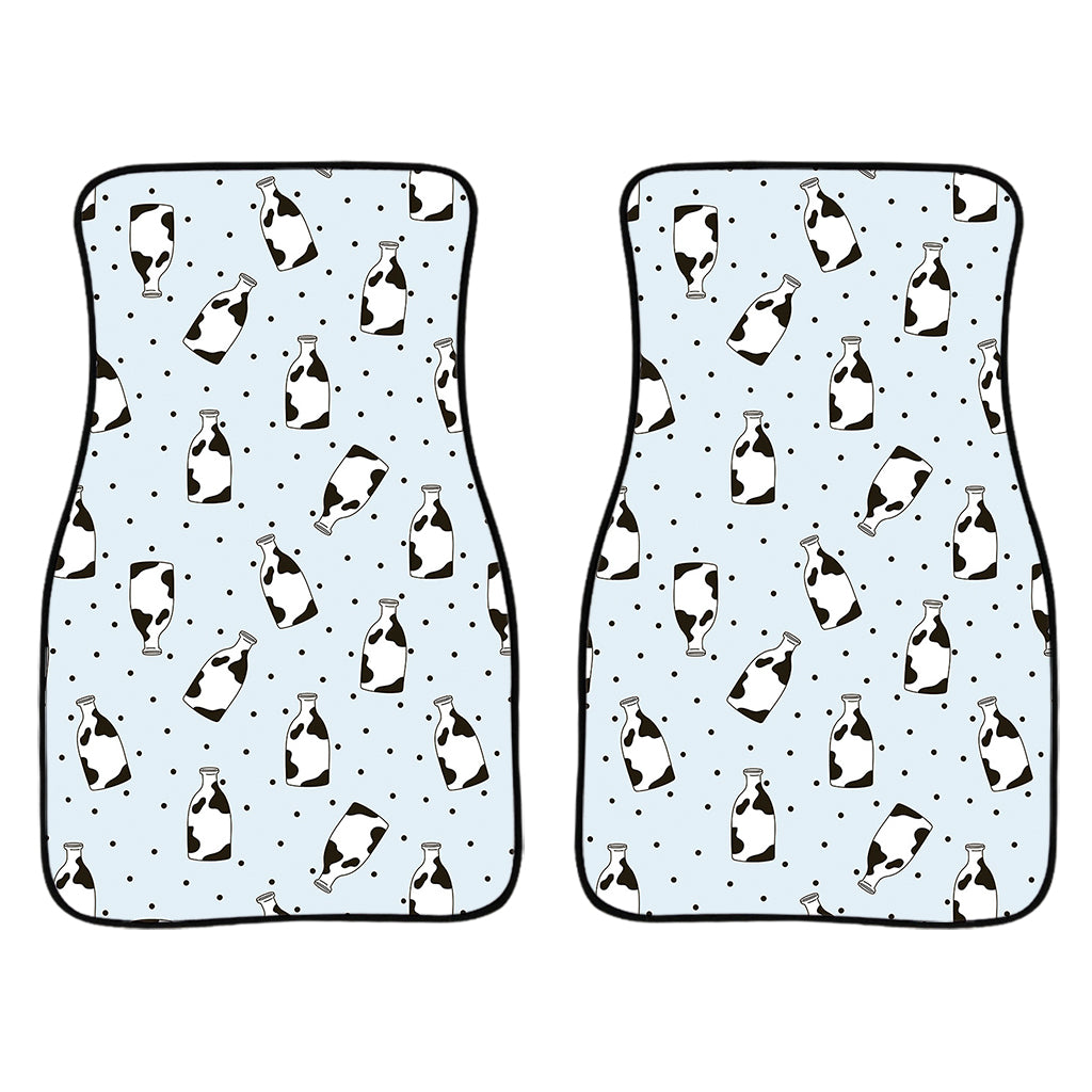 Cow Milk Bottle Pattern Print Front Car Floor Mats