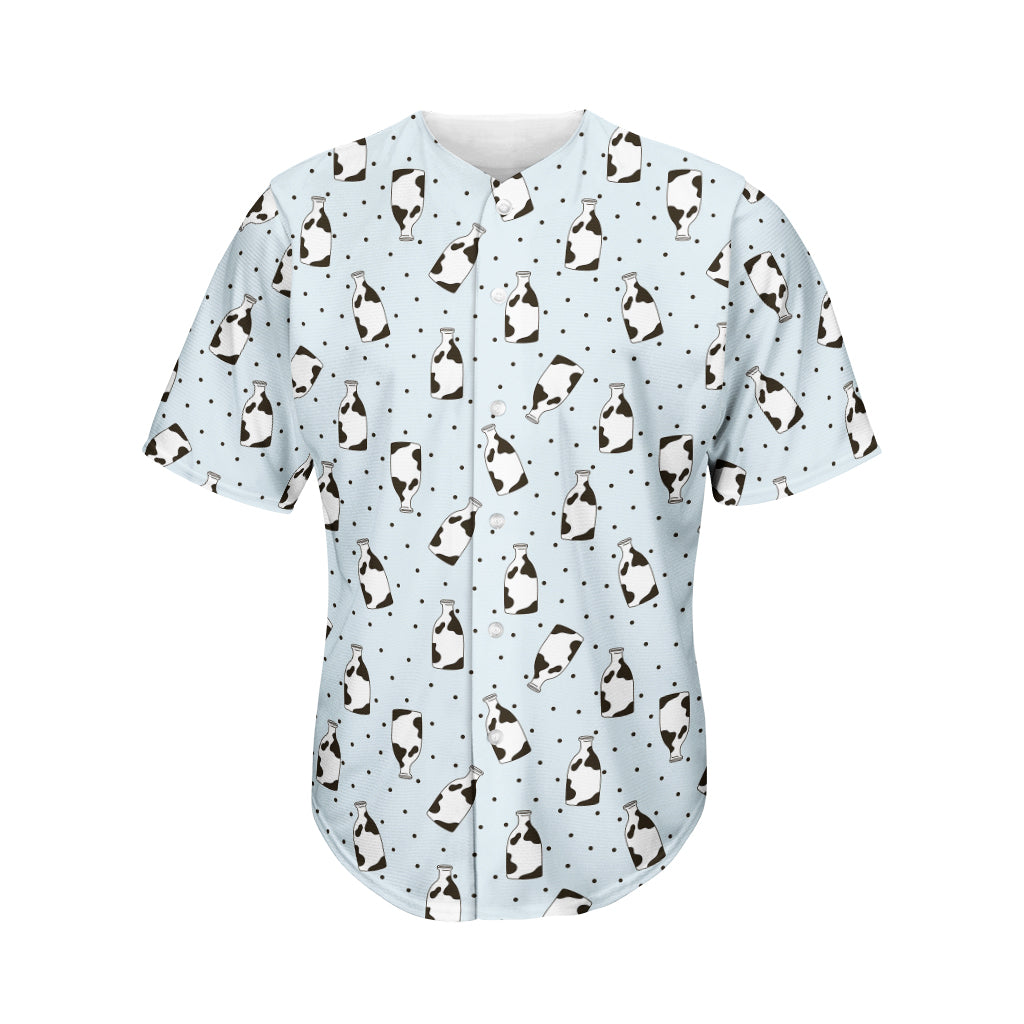 Cow Milk Bottle Pattern Print Men's Baseball Jersey